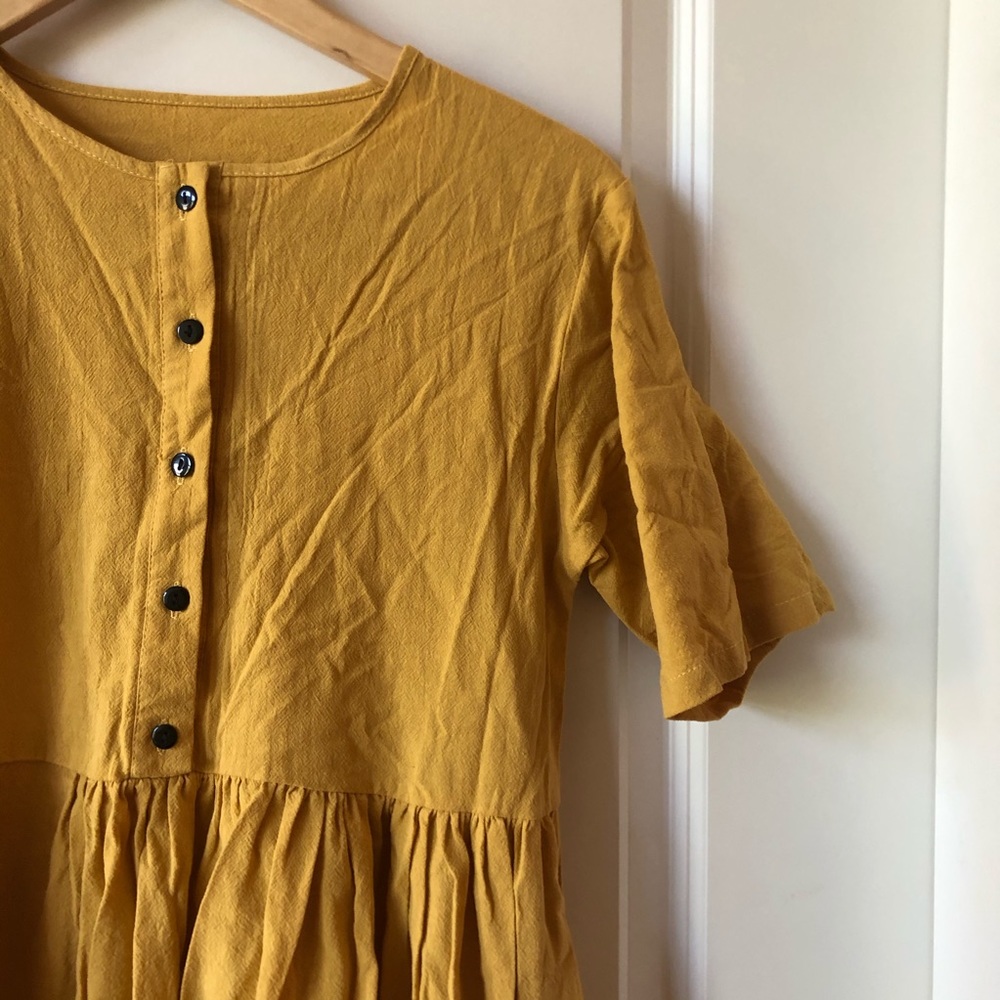 Mustard Yellow Midi Dress